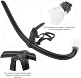 Swimmer Training Snorkel Lap with Head Bracket,Snorkeling Comfortable Mouthpiece One-Way Purge Valve, Easy-Breath Free Diving Snorkel,for Adult Youth